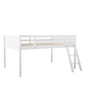 Low Loft Bed With Adjustable Ladder