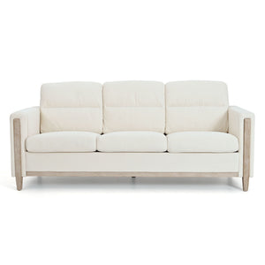 Comfortable Solid Wood Three-Seater Sofa