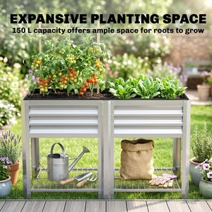 Outsunny Galvanized Steel Raised Garden Bed