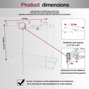 Overhead Garage Storage Rack - 4x8 FT