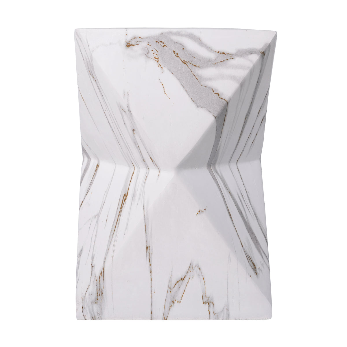 Modern Geometric MGO Side Table - Hourglass Accent Table