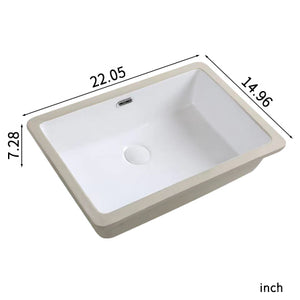 Rectangular Undermount Bathroom Sink