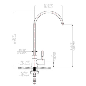 Modern Design, Lead Free Drinking Water Faucet - Brushed Nickel