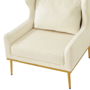 Elegant Curved Armrest Accent Armchair
