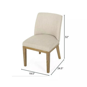 Modern Dining Chair With Durable Fabric Upholstery And Sturdy Wooden Frame (Set of 2) - Best Buy Furniture
