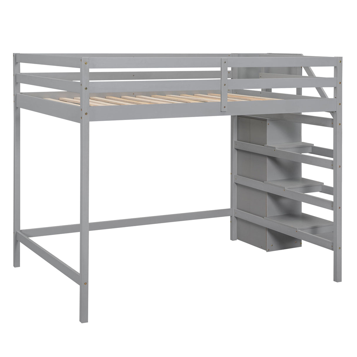 Loft Bed With Built In Storage Wardrobe And Staircase