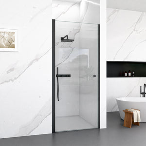 34"W x 72"H Frameless Circular Pivot Shower Door in Matte