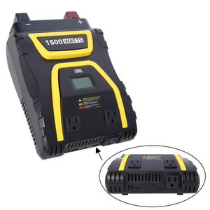 1500 Watts Power Inverter with LCD Display - Portable AC Power Solution