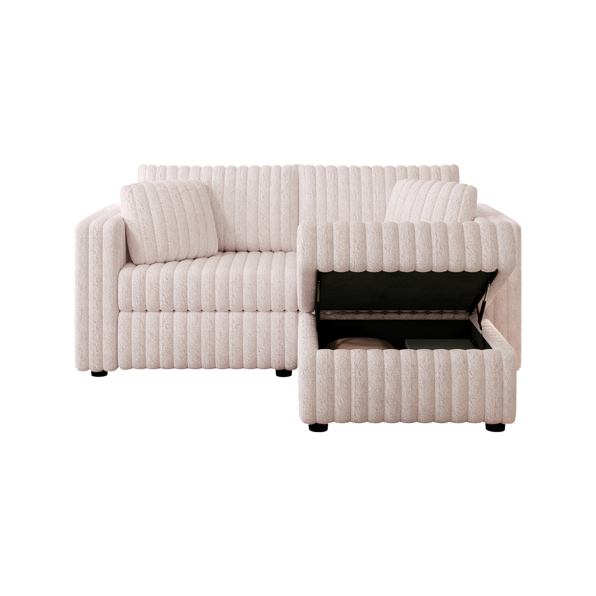 75.6" Soft Modular 2-Person Sofa with Hydraulic Lift
