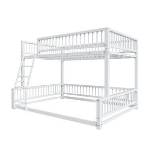 Bunk Bed With Ladder And Safety Guardrails