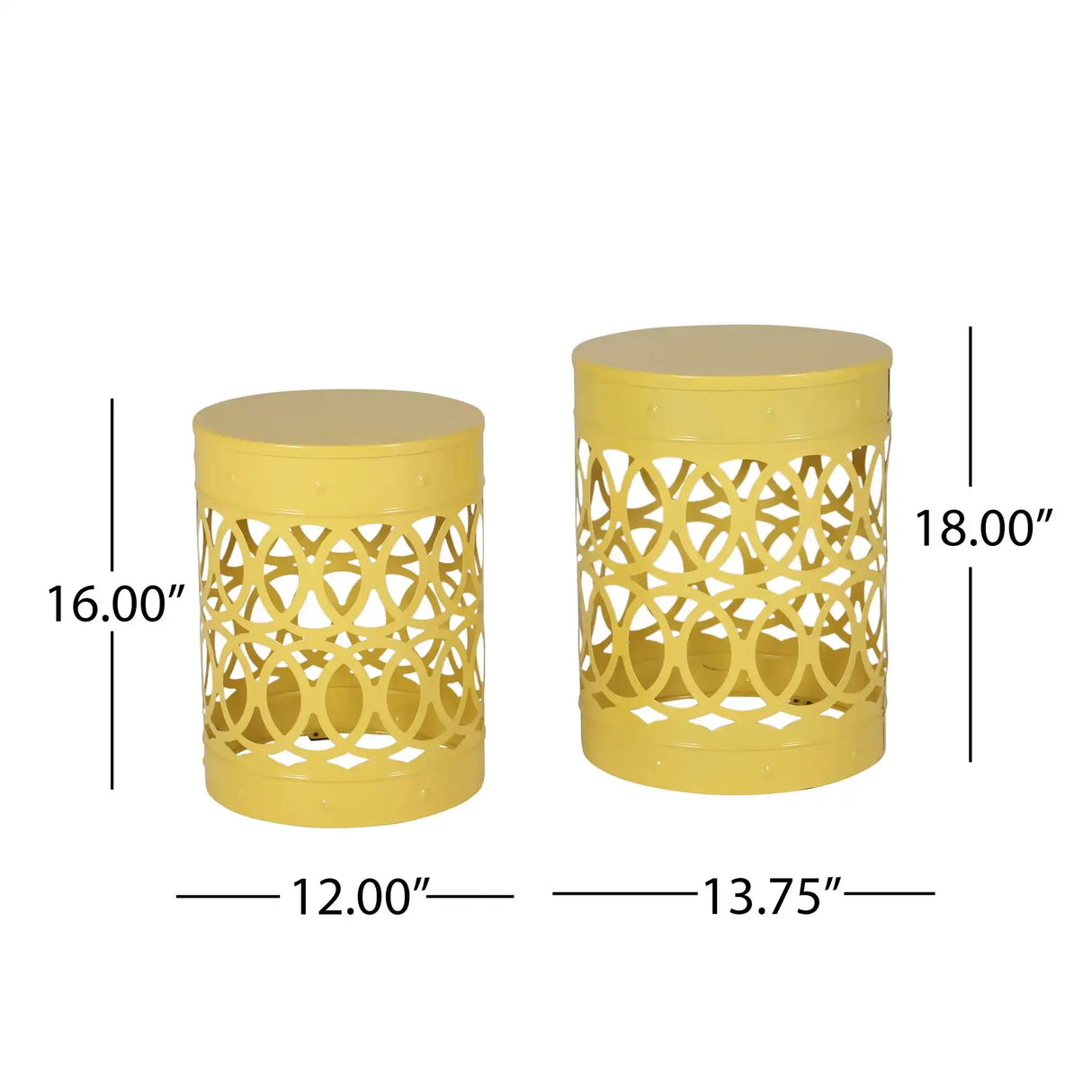 Outdoor Metal S/2 End Table - Best Buy Furniture