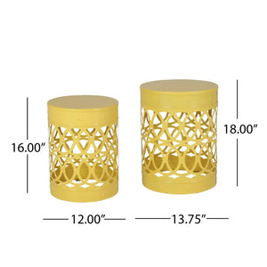Outdoor Metal S/2 End Table - Best Buy Furniture