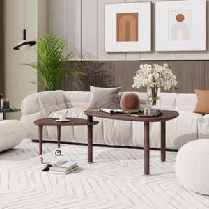 360 Degree Rotatable Coffee Table With Solid Legs