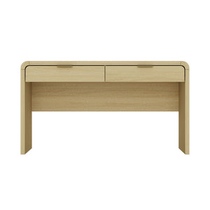 Grace - Office Desk With 2 Drawers - Oak