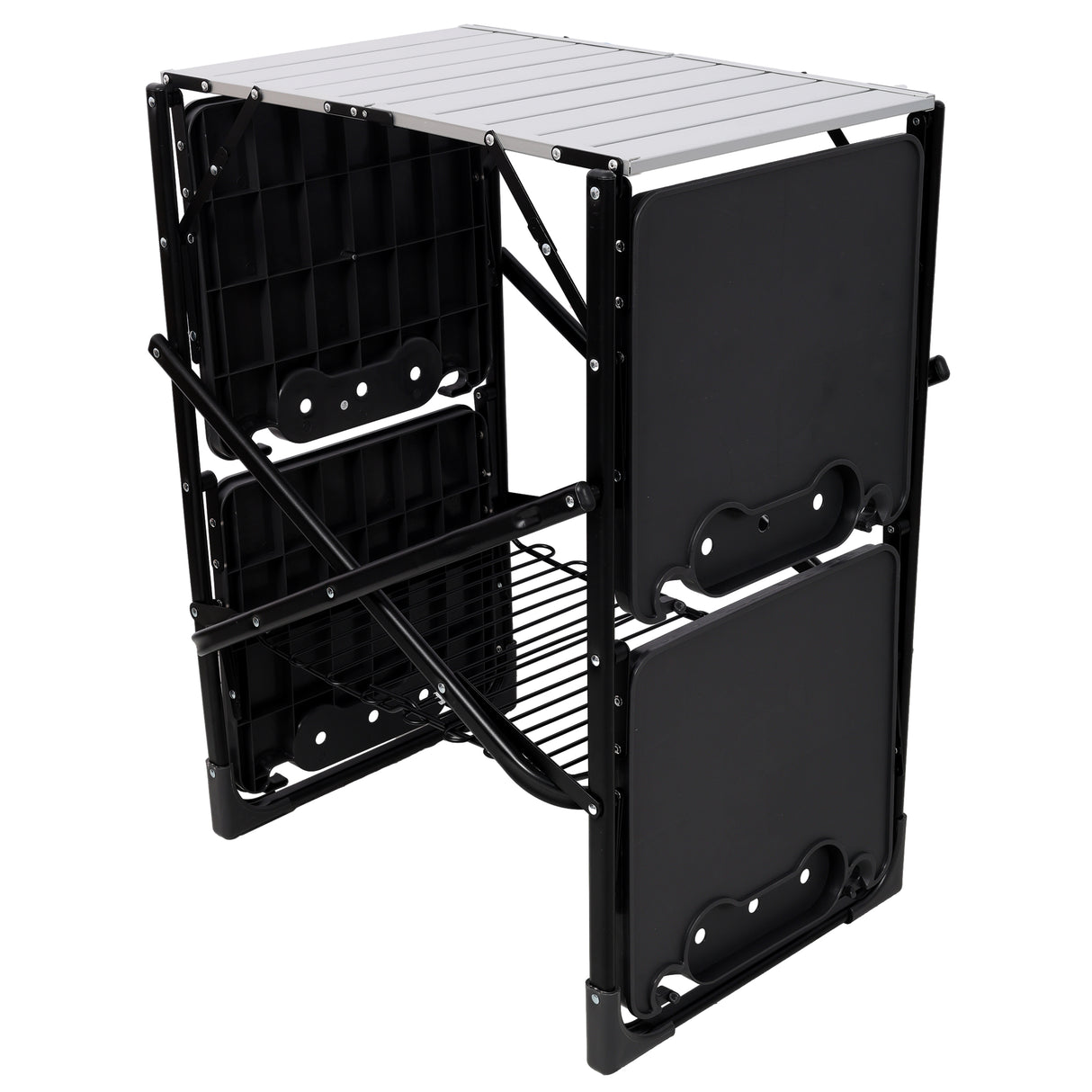 Folding Camping Kitchen Table - Portable Outdoor Cooking Station