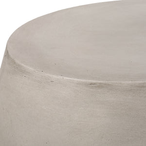 Outdoor Oval Lightweight Concrete Side Table