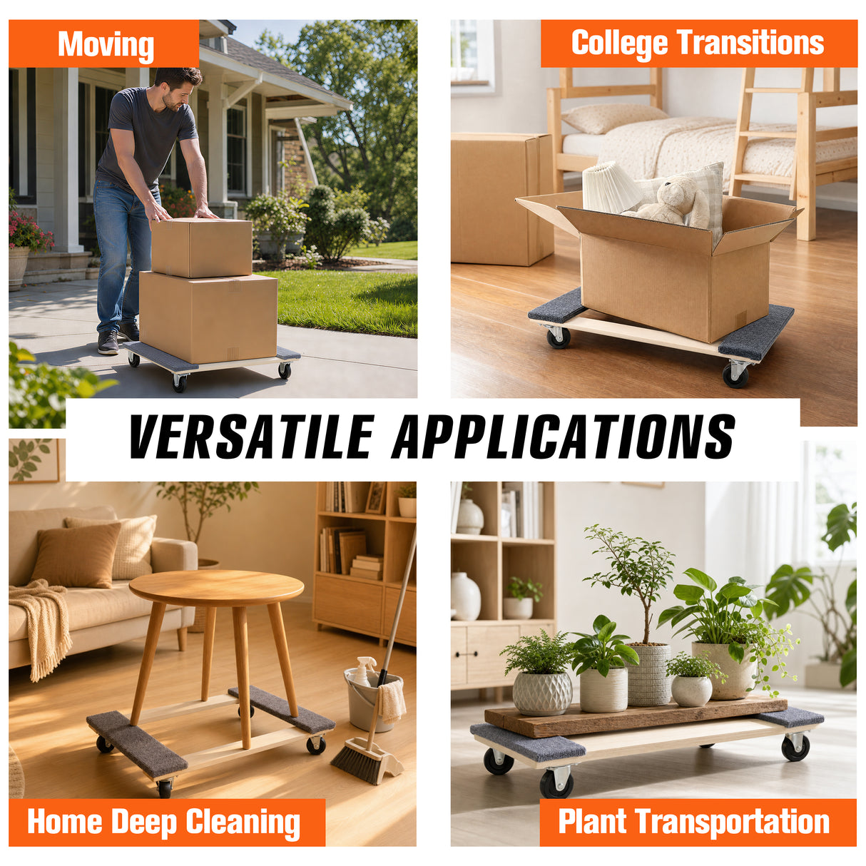 2 Pack Heavy Duty Moving Dolly Set