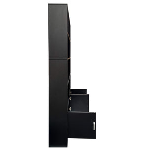 70.87" Tall Bookshelf with 10 Cubes and 3 Doors