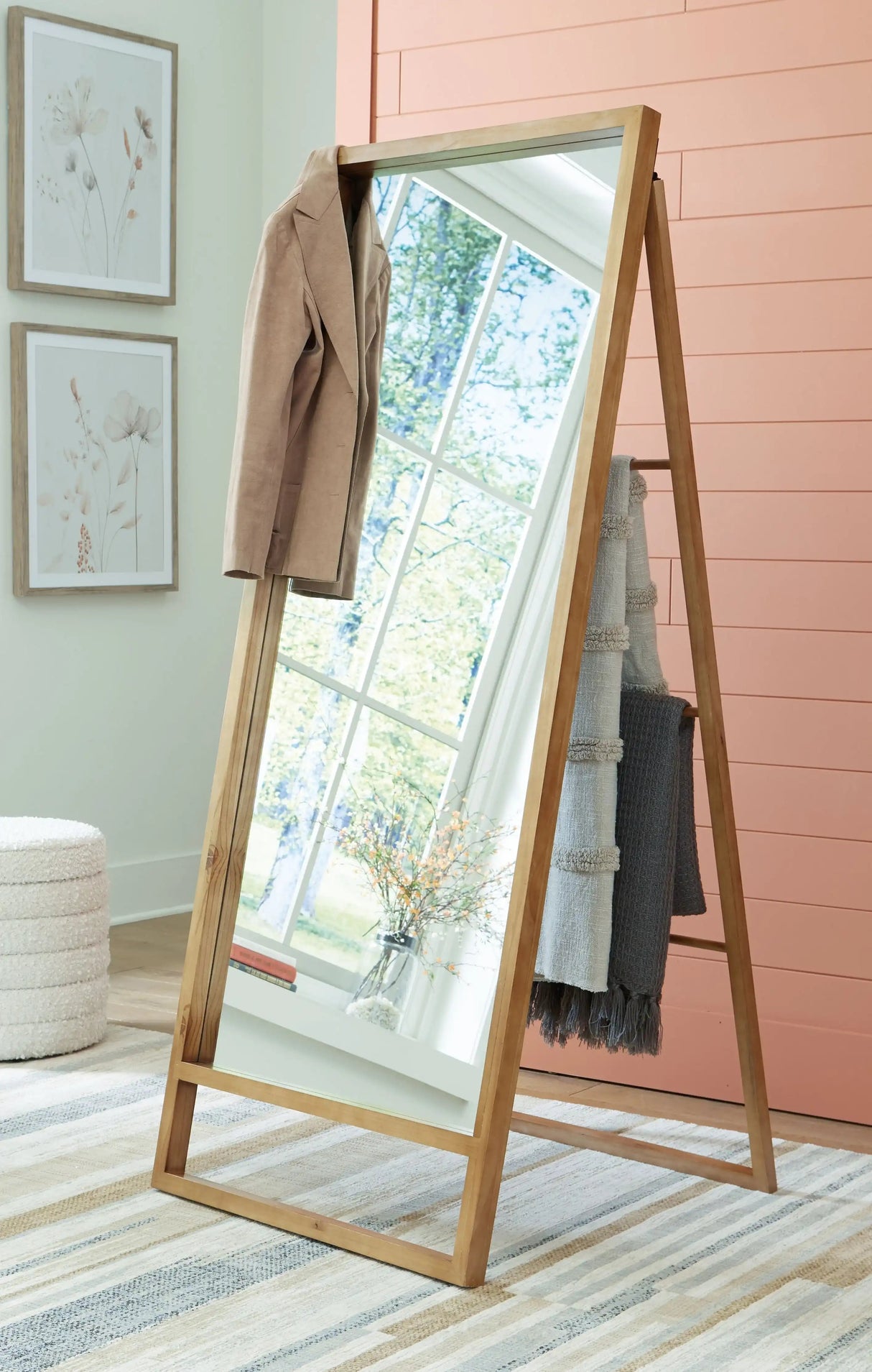 Devford - Floor Mirror - Brown - Best Buy Furniture