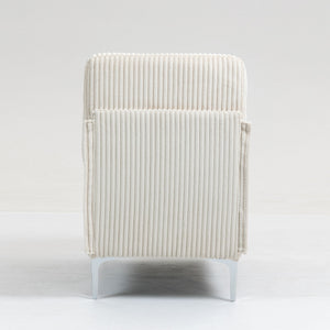 Single Couch Modular Armless Accent Chair With Back Cushion