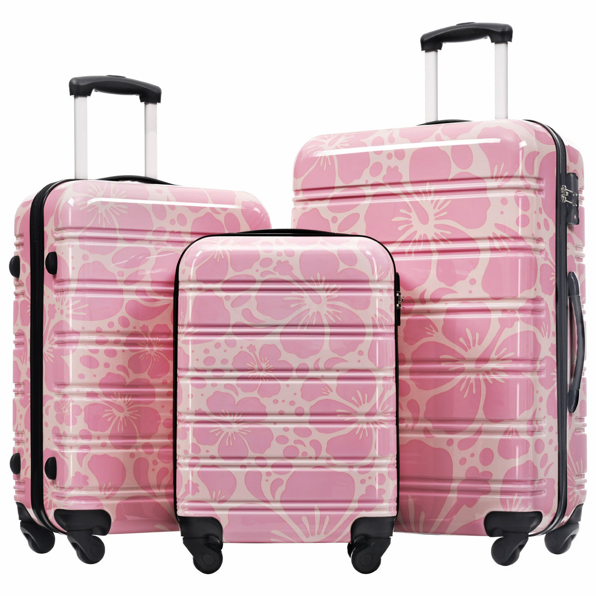 Hardshell Luggage Sets 3-Pcs Spinner Suitcase with TSA Lock