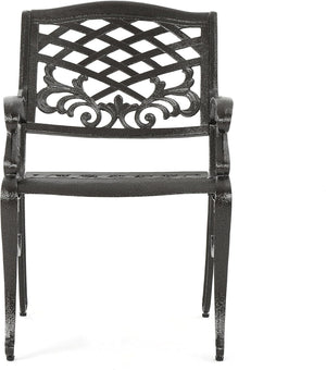 Ravenna 6-Person Metal Patio Dining Set with Rectangular Table