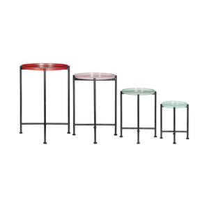 Set of 4 Multicolor Nesting Plant Stands