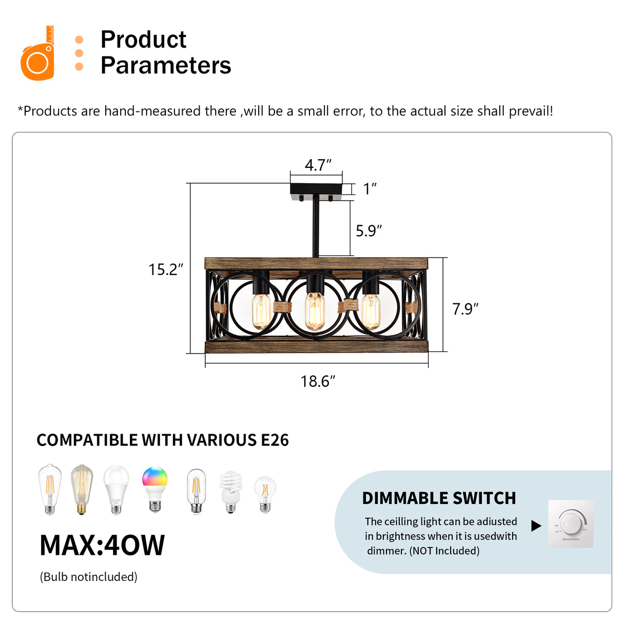 4-Light Square Kitchen Island Lights