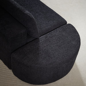 V-Shaped Modular Sofa Set in Chenille Fabric