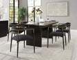 Jaramillo - 7 Pieces Dining Room Set - Gold / Rustic Espresso - Best Buy Furniture