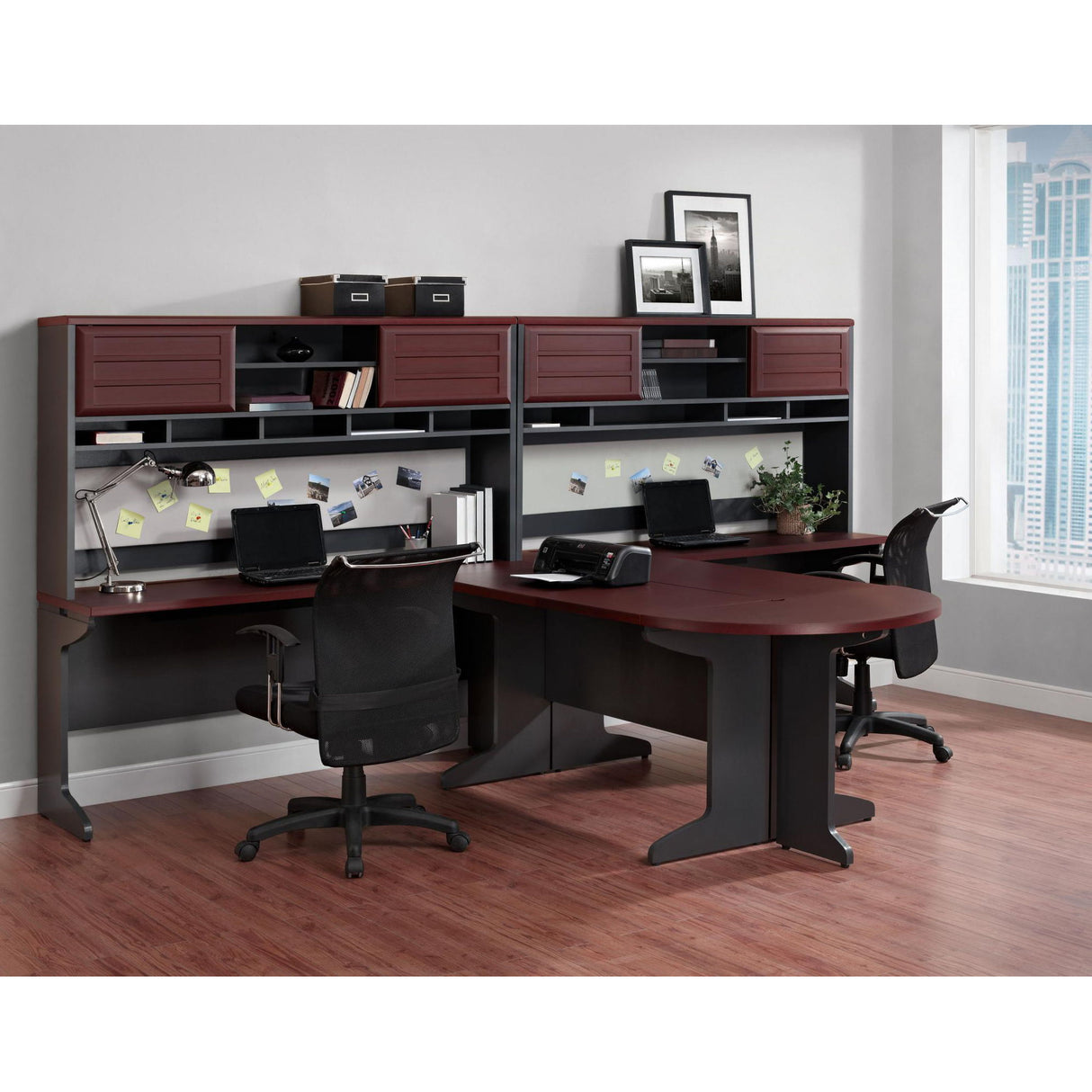 Pursuit - Hutch With Open And Concealed Compartments - Cherry