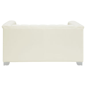 Earline - Upholstered Track Arm Loveseat - White