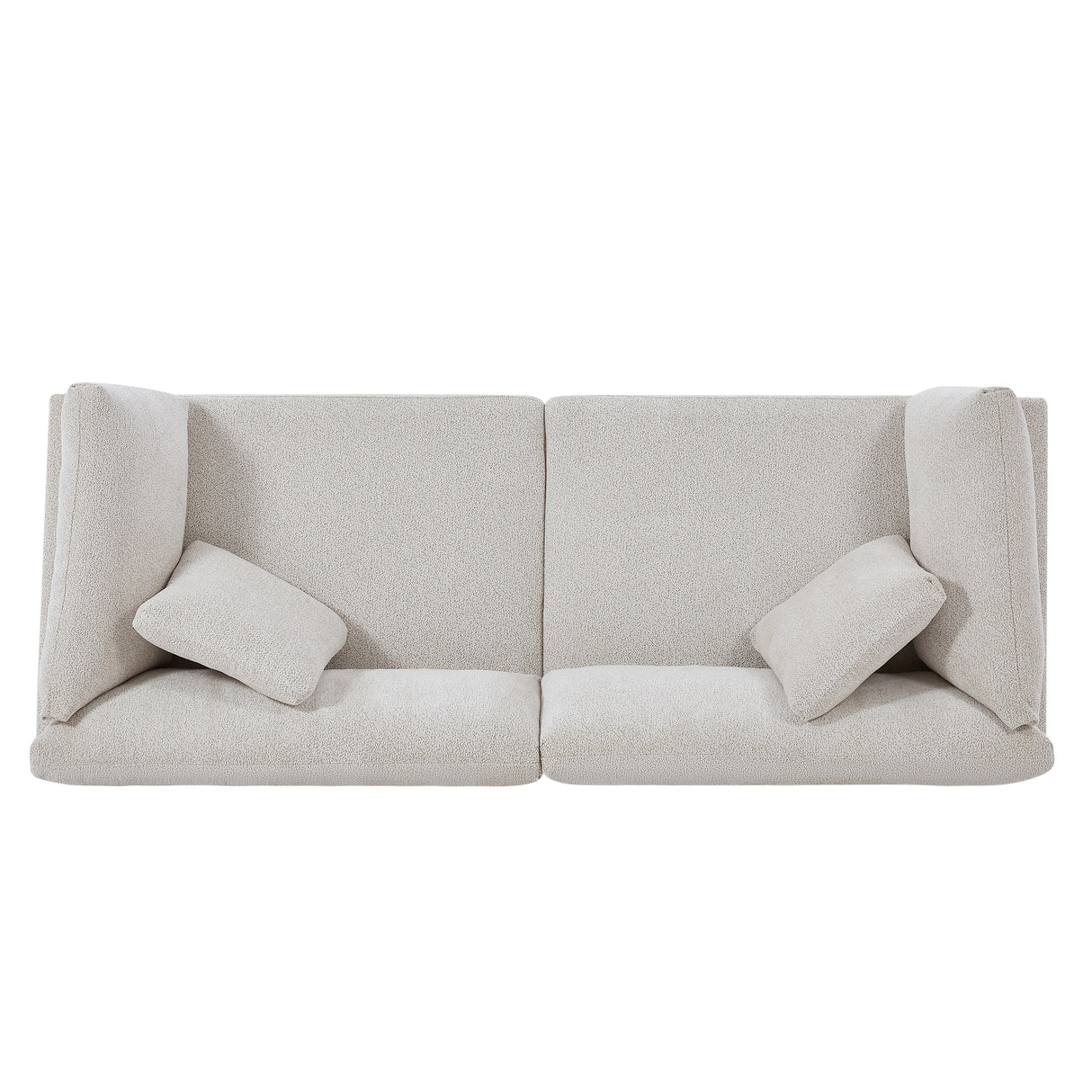83.5" Modern Flared Arms Sofa (Beige)