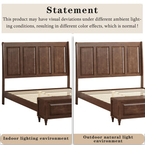 Sleigh Bed Frame With Tall Headboard And Storage Bench