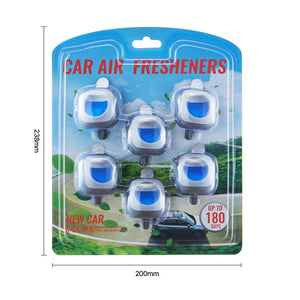 Car Air Freshener 6-Pack New Car Scent Vent Clip 4ml Each