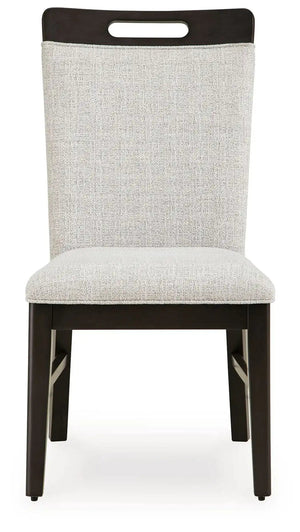 Neymorton - Dining Upholstered Side Chair (Set of 2) - Light Gray / Brown - Best Buy Furniture