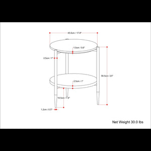 Wagner - Round Marble & Wood Table