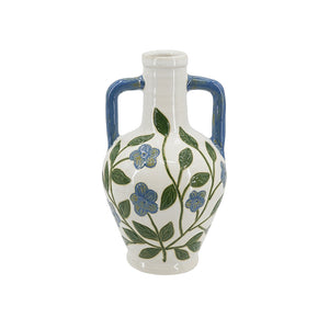 Floral Amphora Ceramic Vase