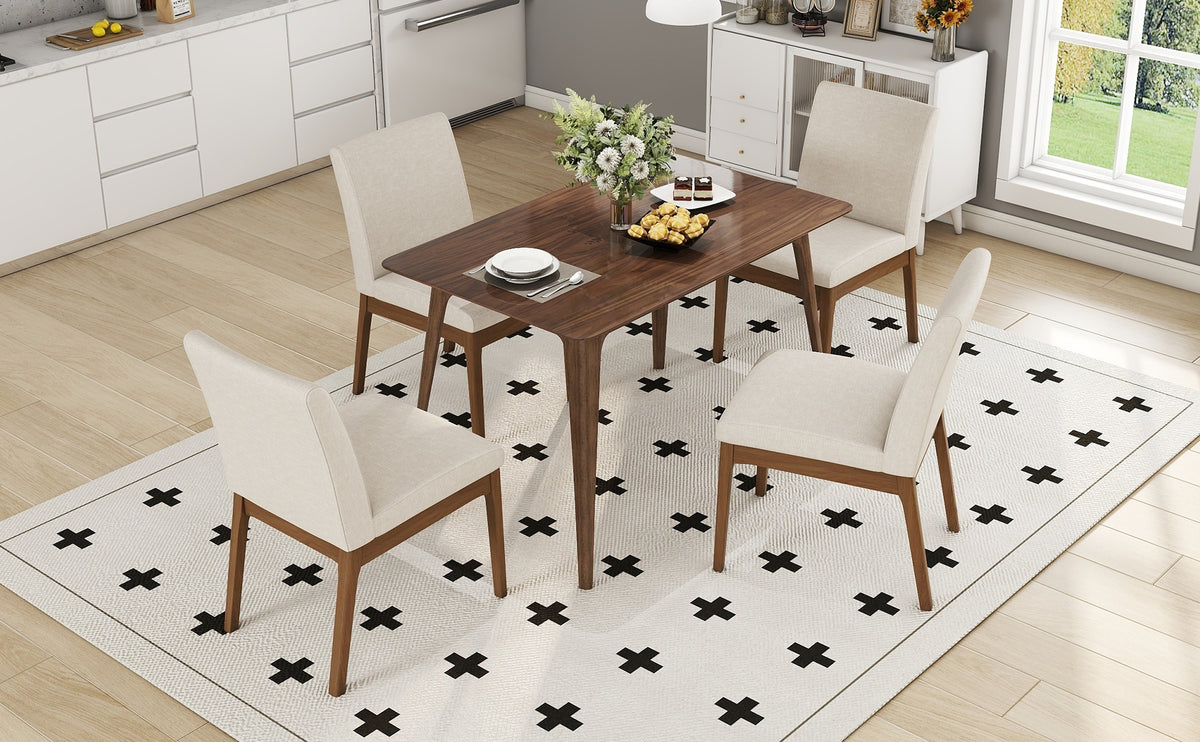 5-Piece Dining Table Set with 4 Chairs
