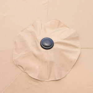 Double- Sided Outdoor Market Umbrella With Lights And Base