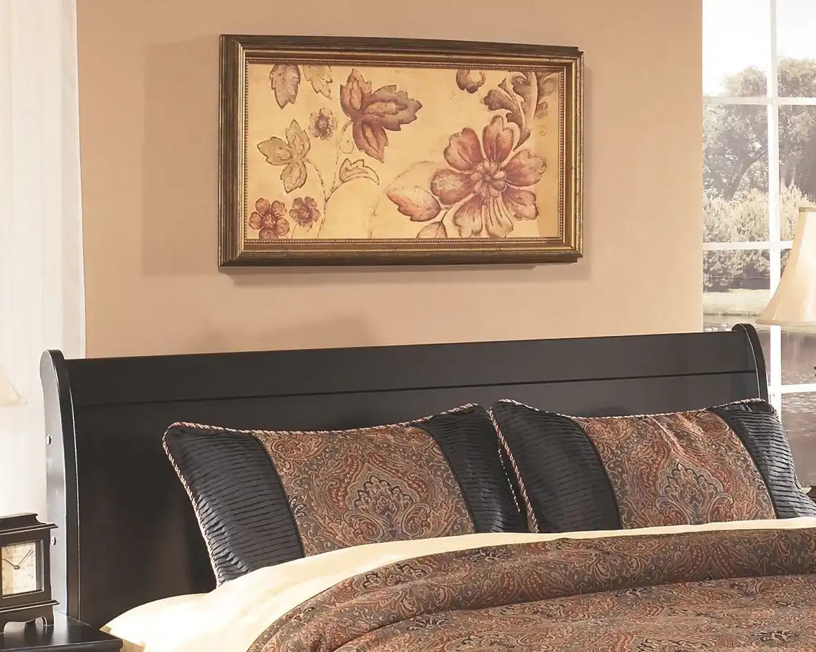 Huey Vineyard - Queen Sleigh Headboard - Black - Best Buy Furniture
