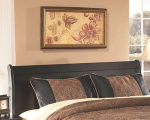 Huey Vineyard - Queen Sleigh Headboard - Black - Best Buy Furniture