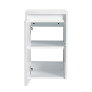 12" Bathroom Side Cabinet, Soft Close Doors, Float Mounting Design, Glossy