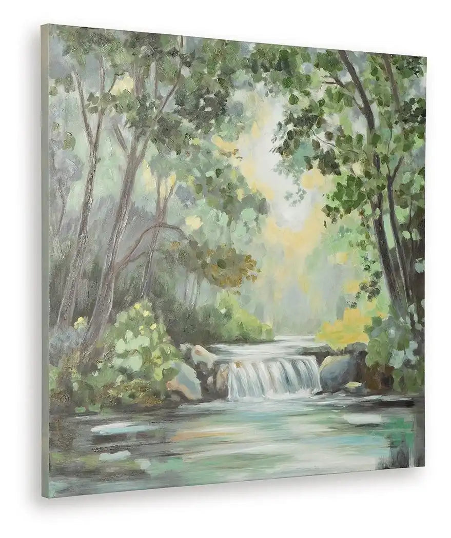 Evermaddick - Wall Art - Green / Gray / White - Best Buy Furniture