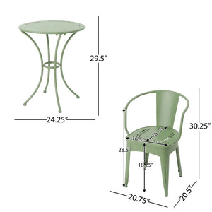 Ambrosia - 3 Piece Bistro Set With Leaf Motifs Top And Seat - Best Buy Furniture