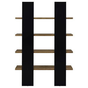 Mystrene - 4 Shelf Bookcase With Open Shelving Design - Black