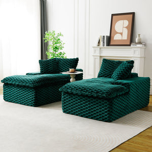 Double Chaise Lounge With Full Compressed Sponge