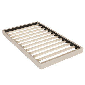 Upholstered Platform Bed With Trundle And 2 Sets Of USB Ports On Each Side, Fabric