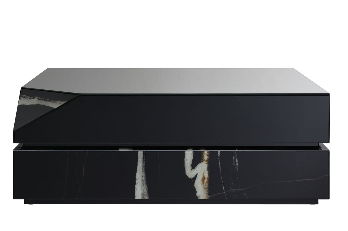 Wenona - Mirrored Coffee Table - Black - Best Buy Furniture