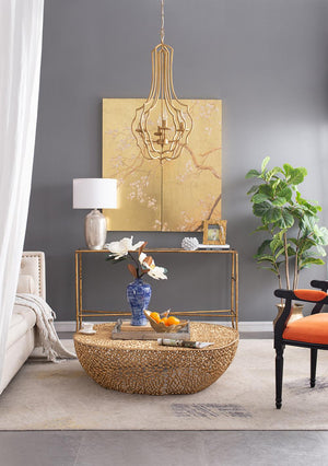Baroque Style 4-Light Iron Chandelier
